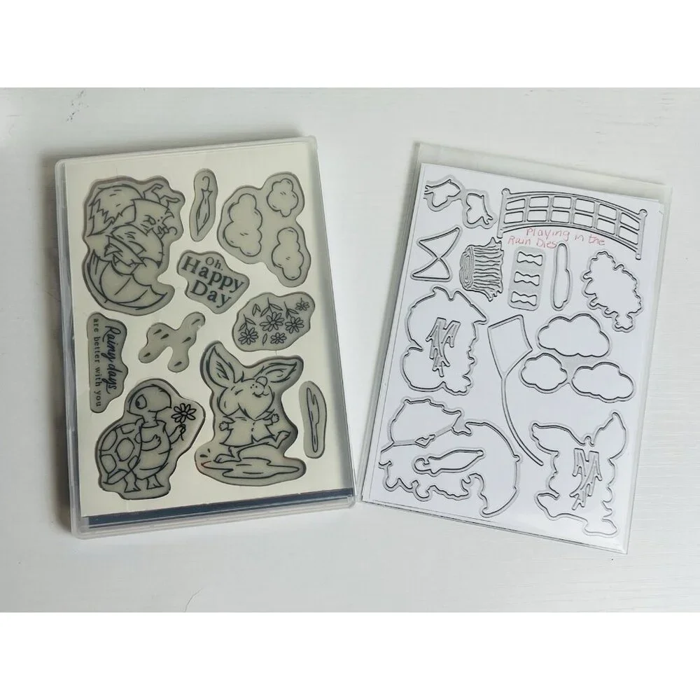 Stampin' Up! PLAYING IN THE RAIN Stamp Set and Dies‎ Bundle
